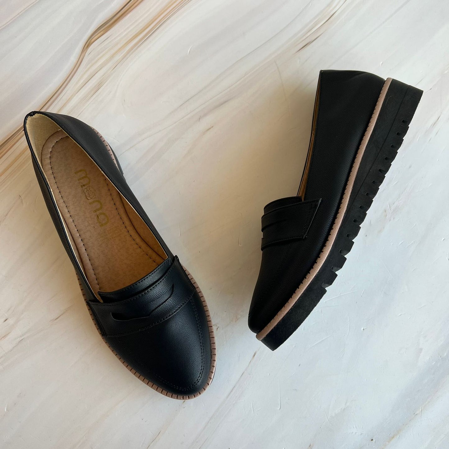 Mocasines con plataforma baja 9114