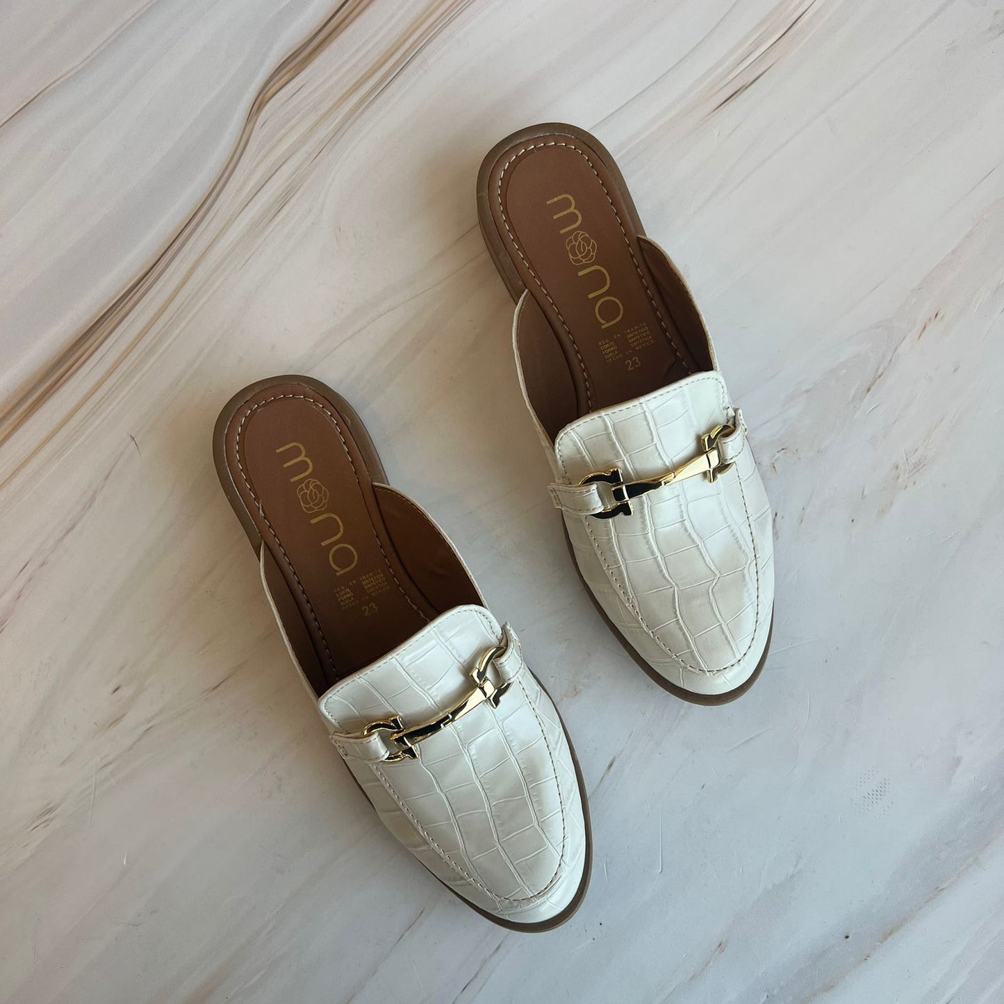 Mule con Tacón y Estampado Drilo 1001R