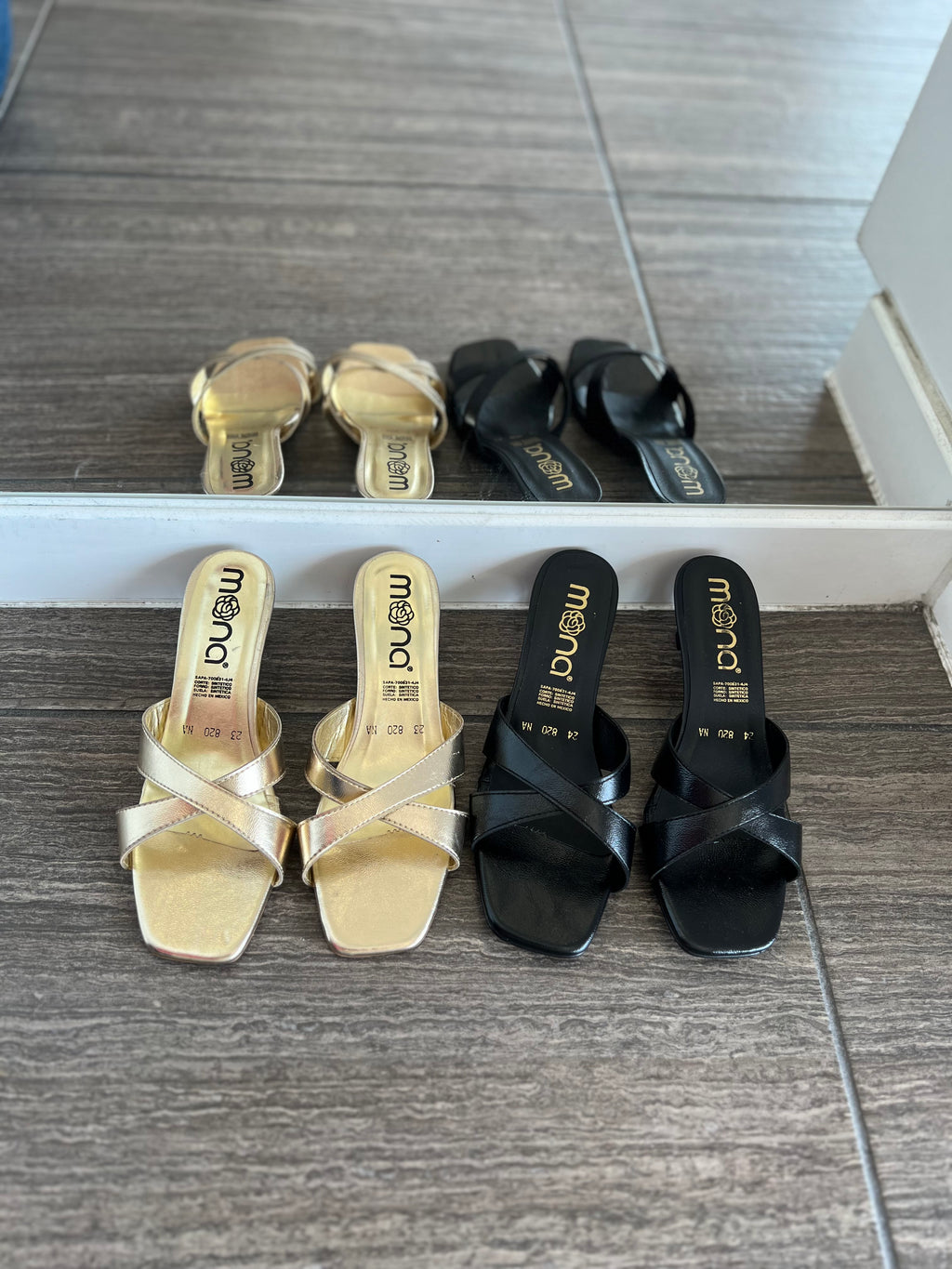 Zapatilla tira cruzada 820