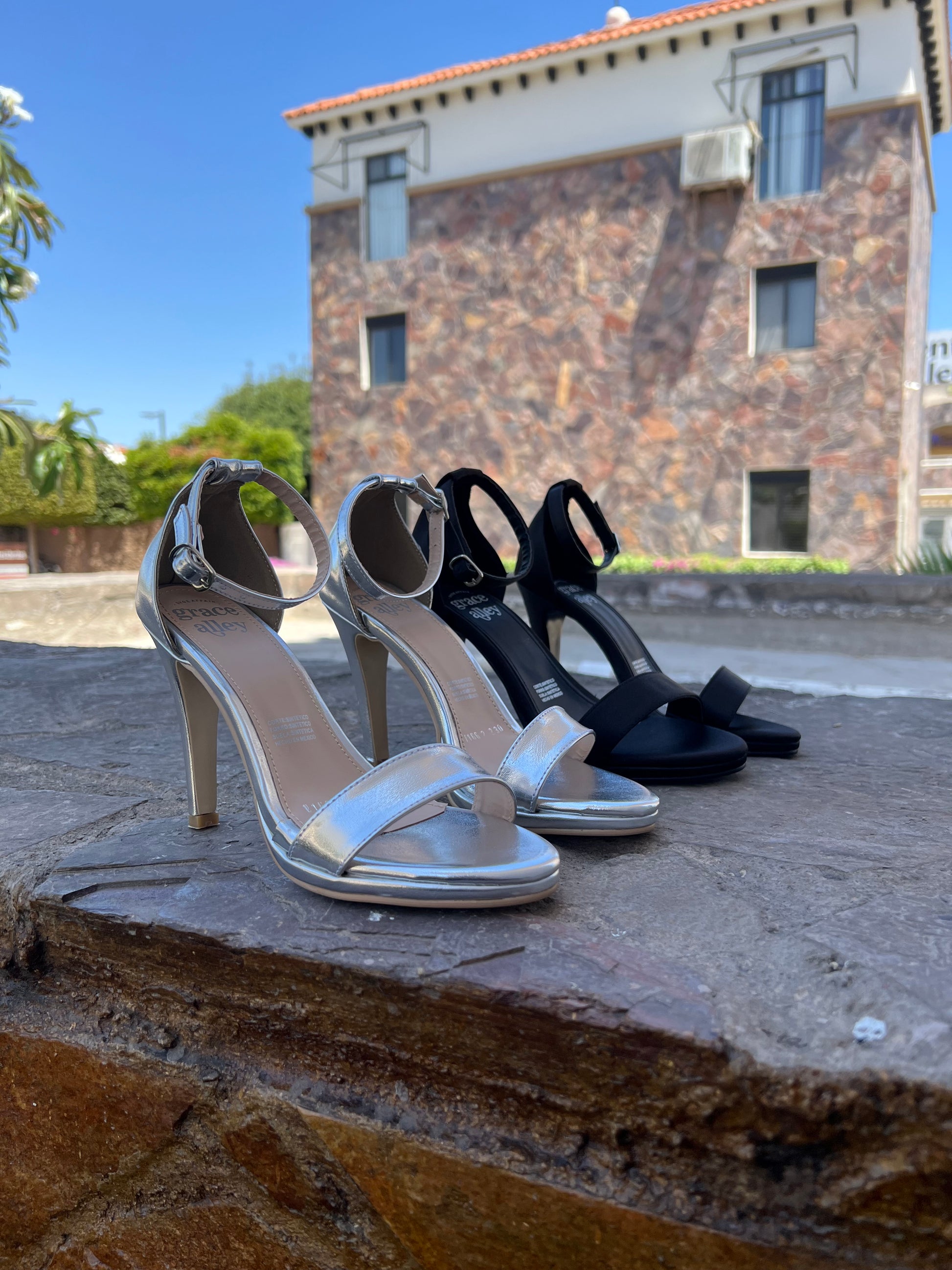 Zapatilla tacón delgado 116