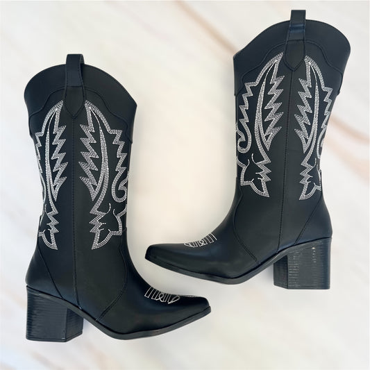 Bota Vaquera con diseño blanco 285