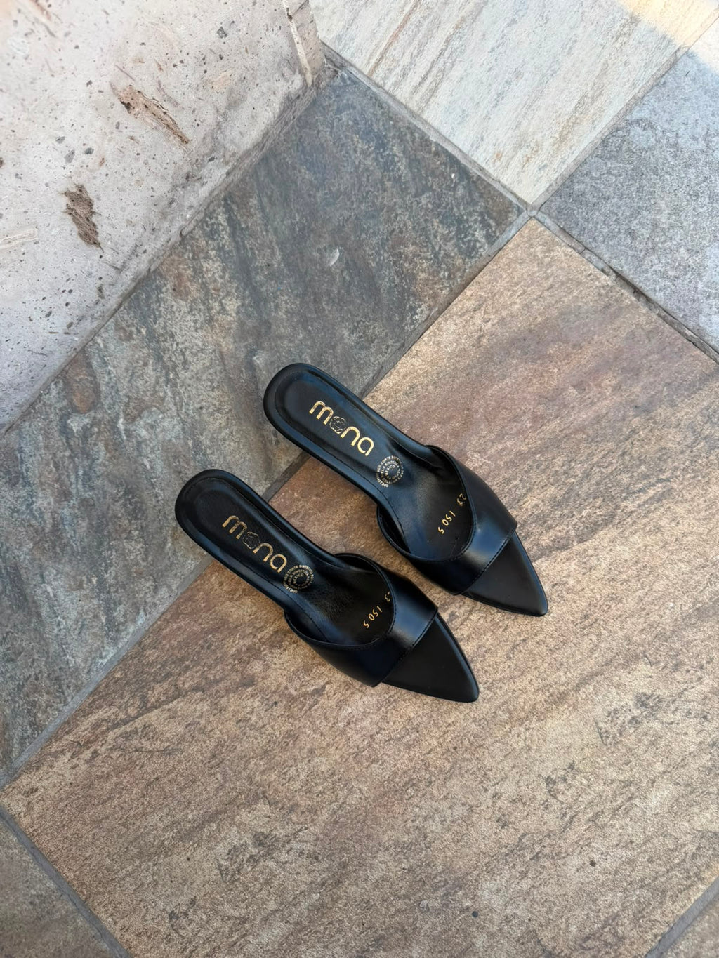 Zapatilla abierta y tacón bajo 1505