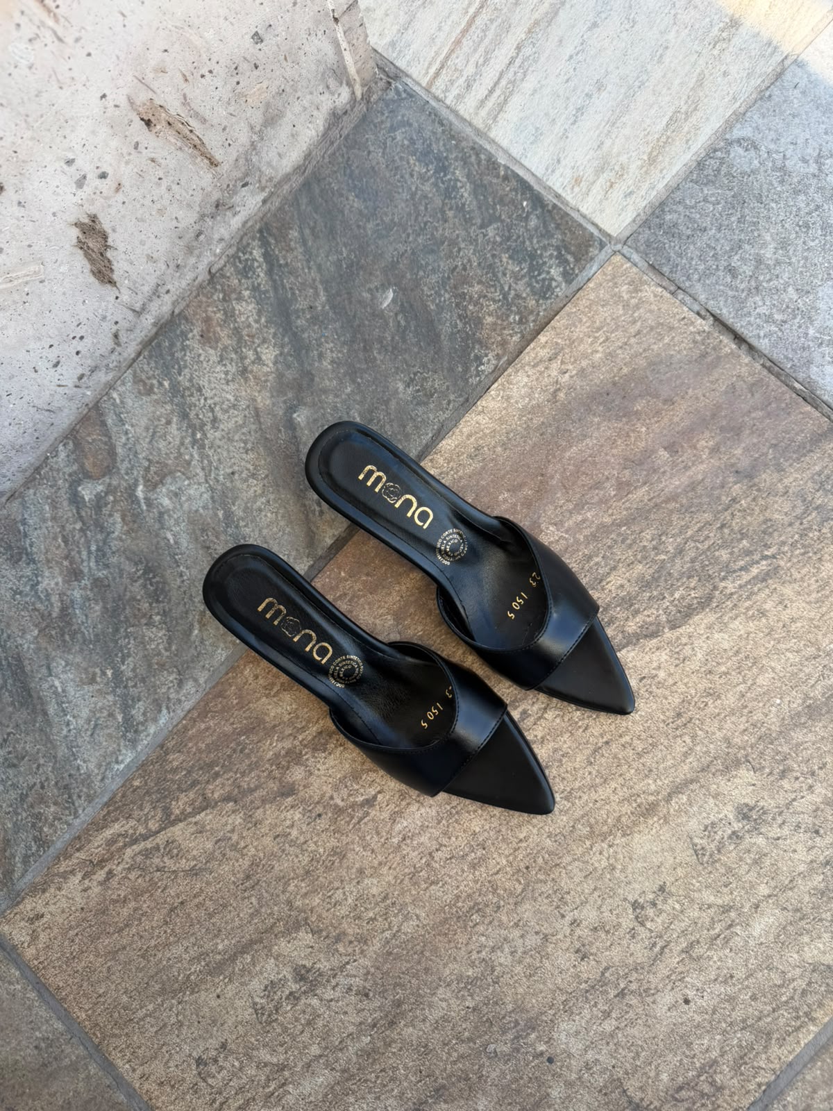 Zapatilla abierta y tacón bajo 1505