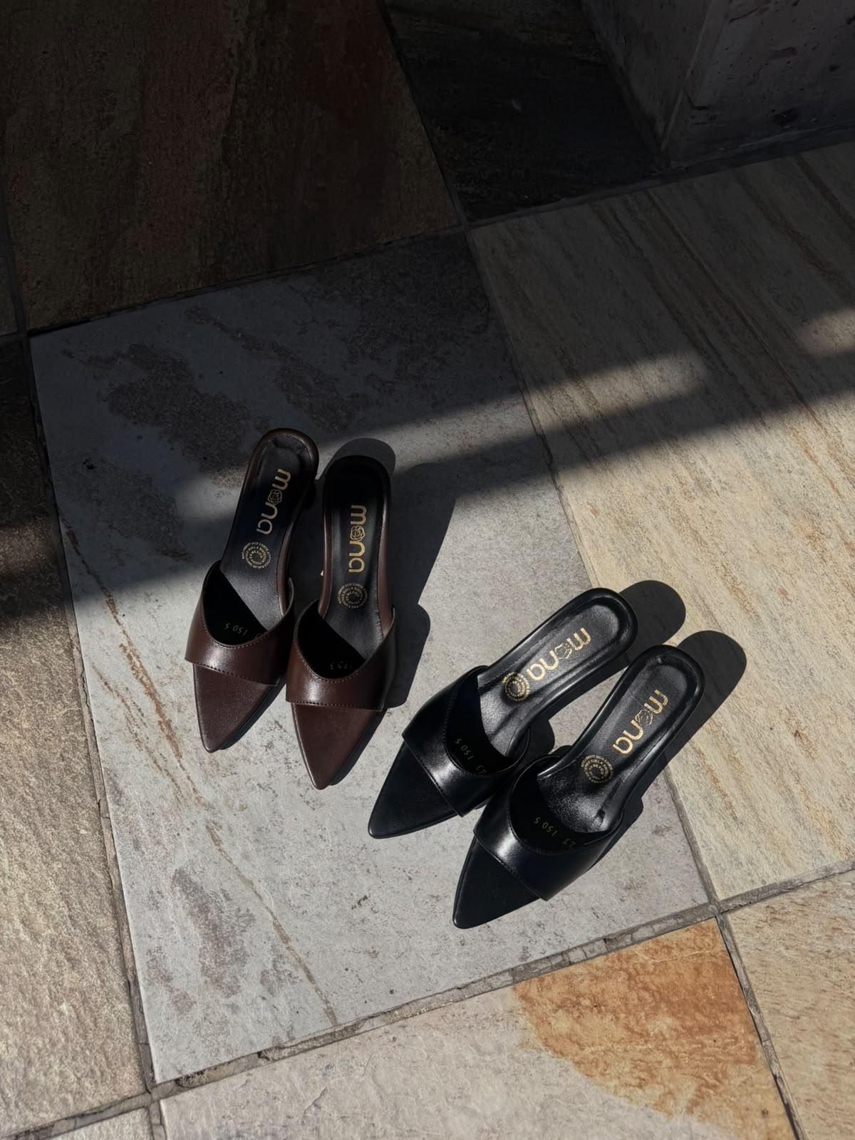 Zapatilla abierta y tacón bajo 1505