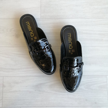 Mule con Tacón y Estampado Drilo 1001R
