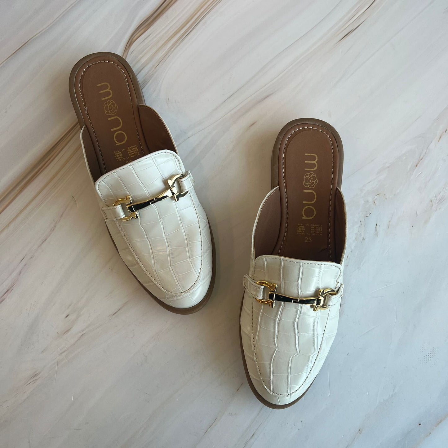 Mule con Tacón y Estampado Drilo 1001R