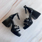 Zapatilla metálica con tacón ancho 650