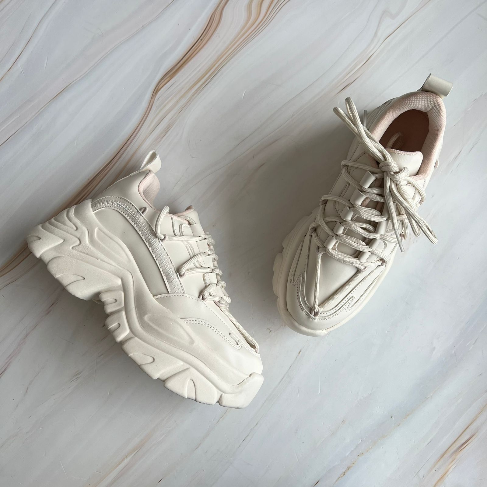 Tenis Chunky Modelos De Tenis Blancos TENIS DE PLATAFORMA BLANCO